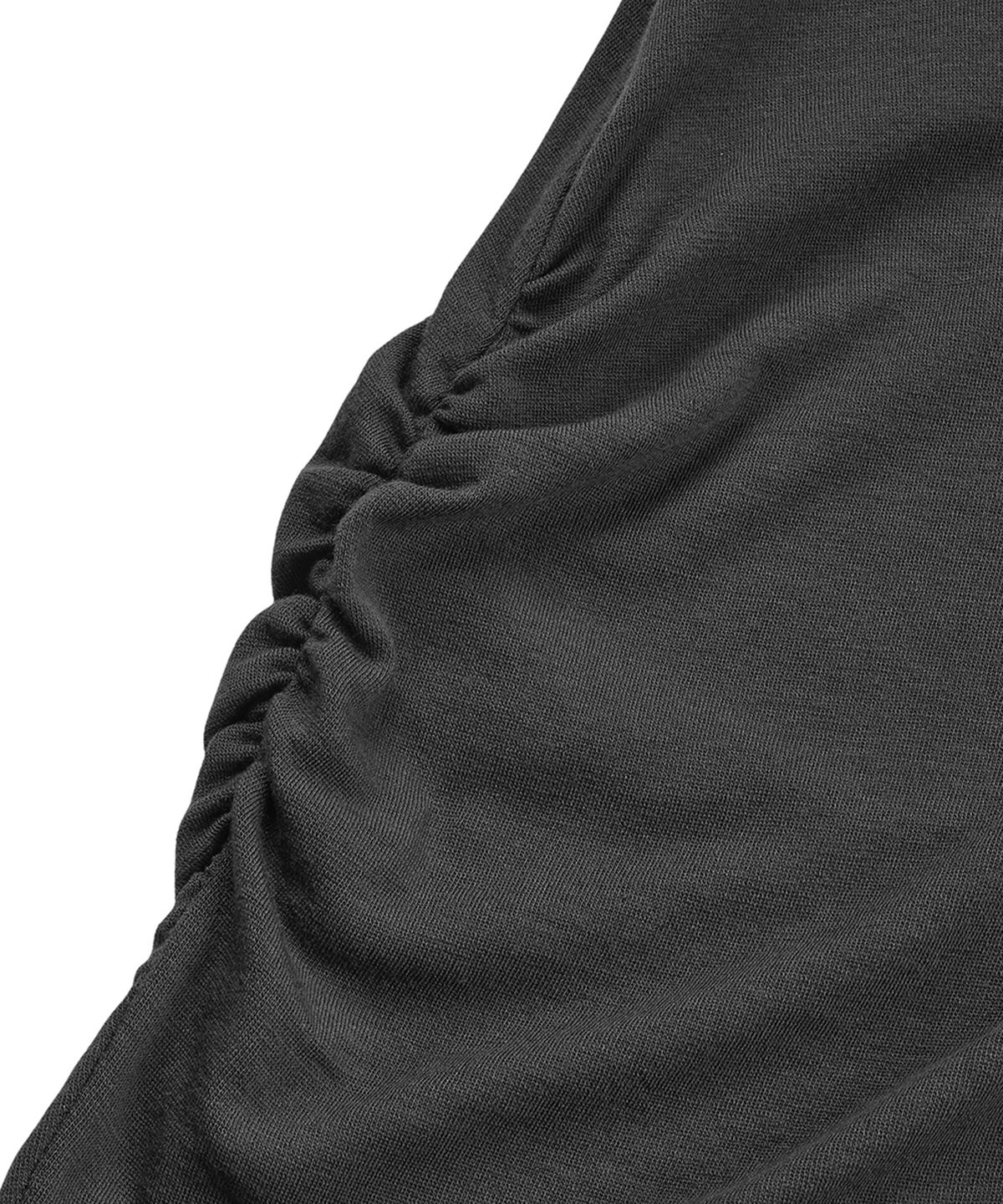 필세(PHILCE) Draped Halter Dress, Charcoal