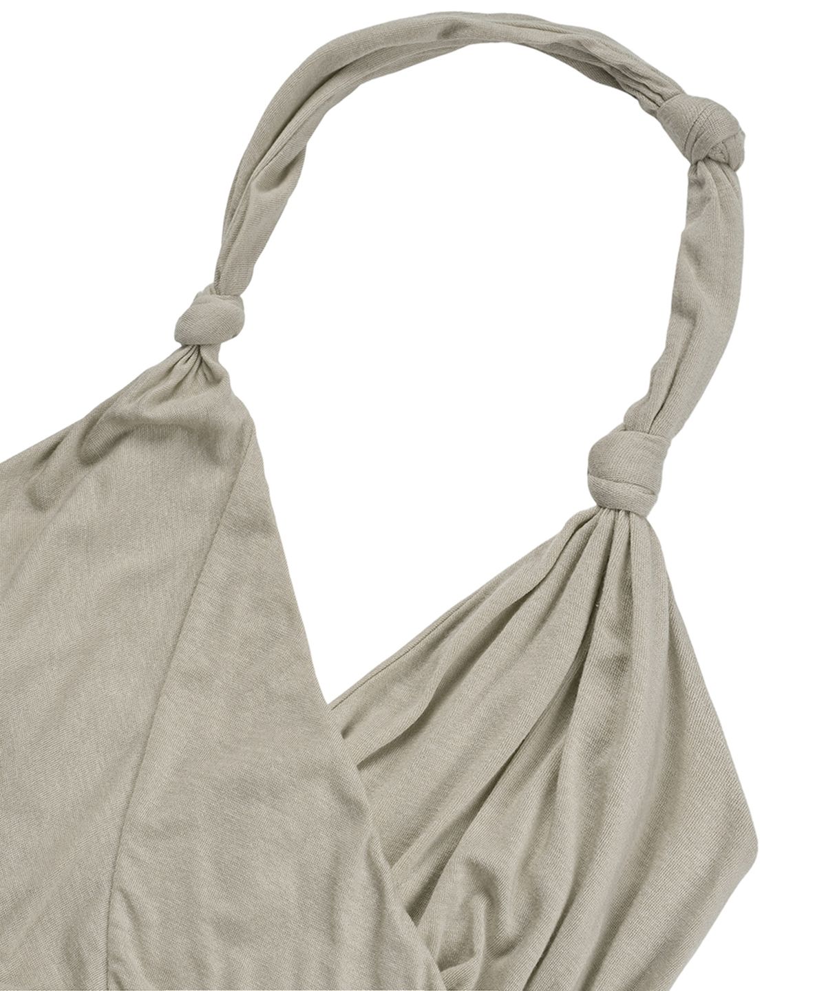 필세(PHILCE) Draped Halter Dress, Beige