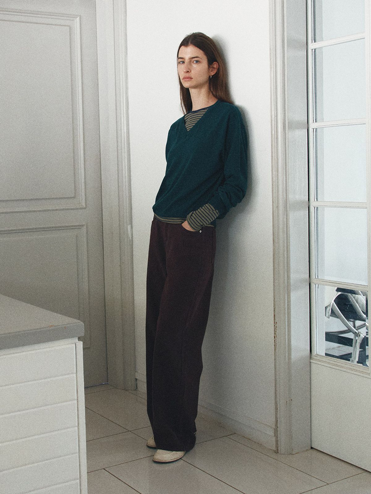 헌치(HUNCH) Loose Straight Dye Pants