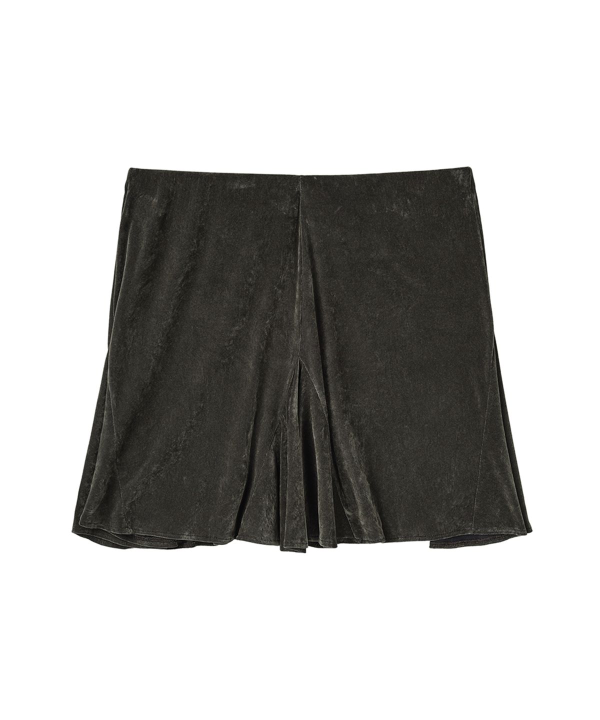 필세(PHILCE) Sheer Velvet Midi Skirt, Charcoal