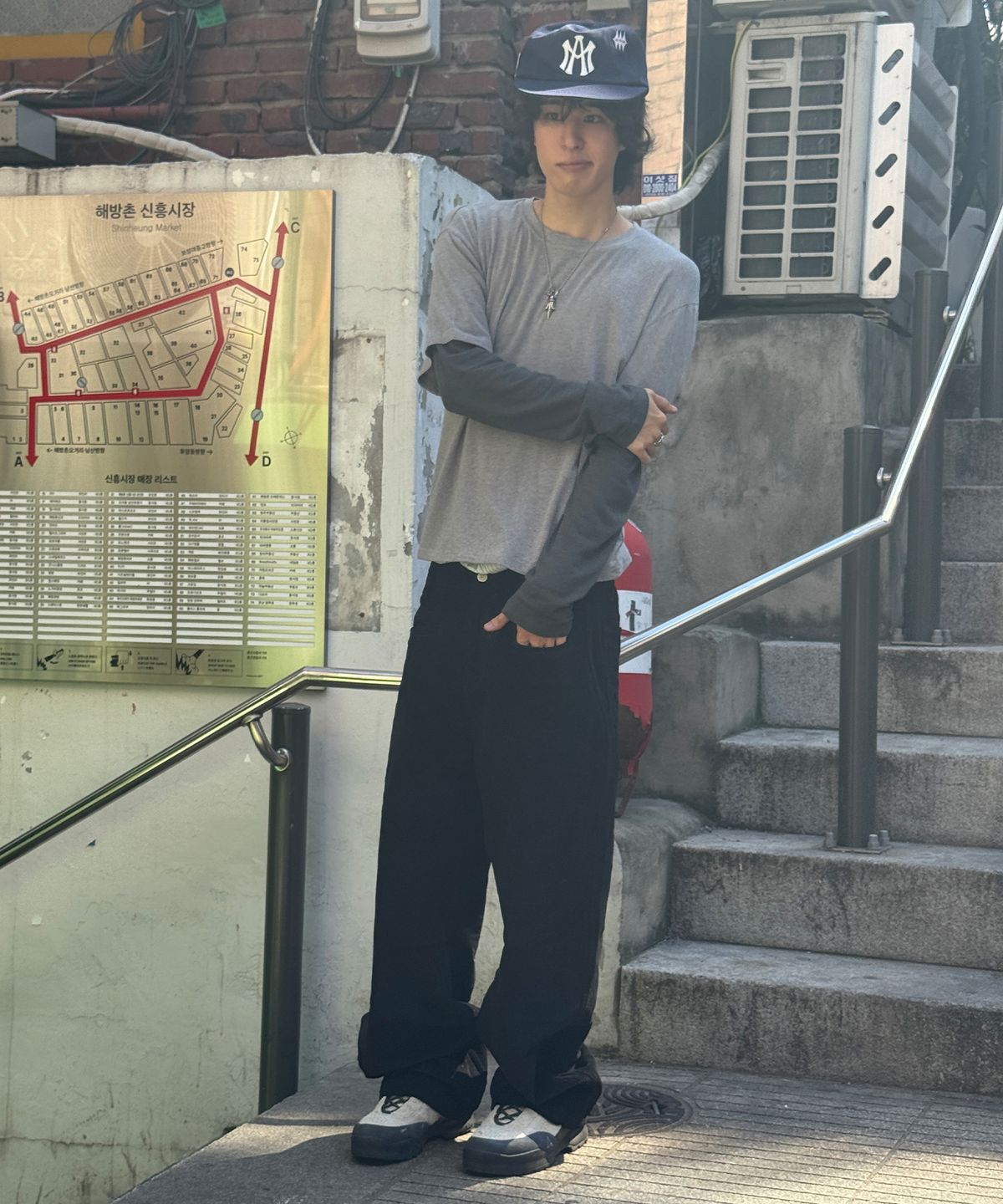 스켈리웩(SCALLYWAG) 코듀로이 와이드 커브드 팬츠[블랙]