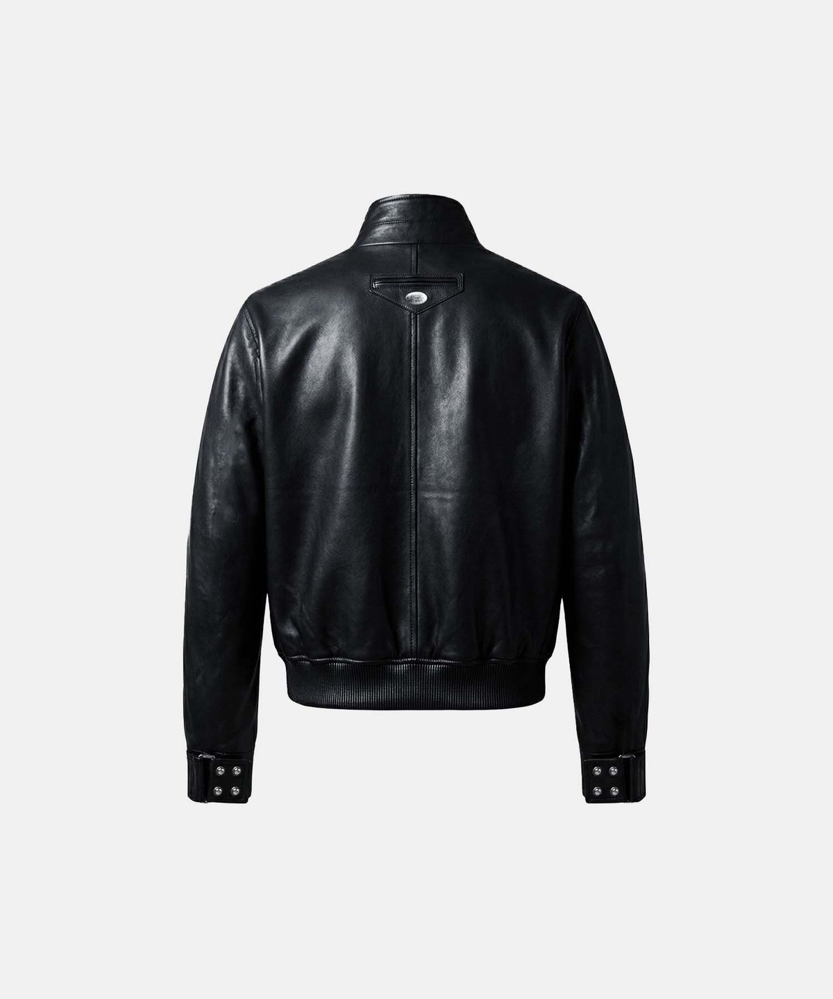 배드블러드(BADBLOOD) Spina High-Neck Jacket - Black Leather