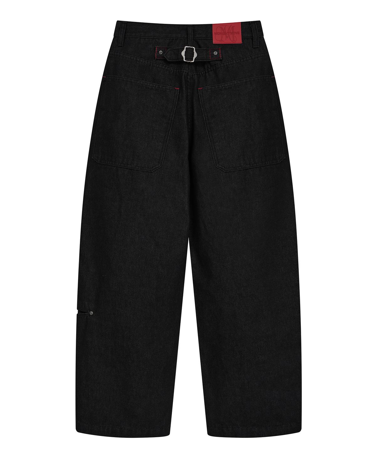 미드나잇 무브(MIDNIGHT MOVE) red denim pants (black)