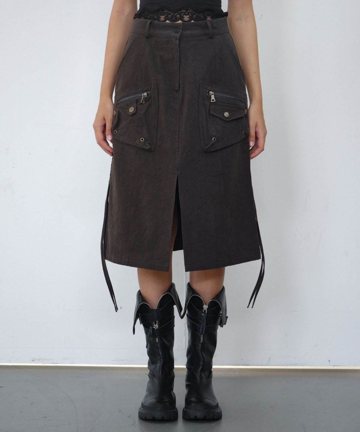 미드나잇 무브(MIDNIGHT MOVE) 2 pk skirt (dark grey)