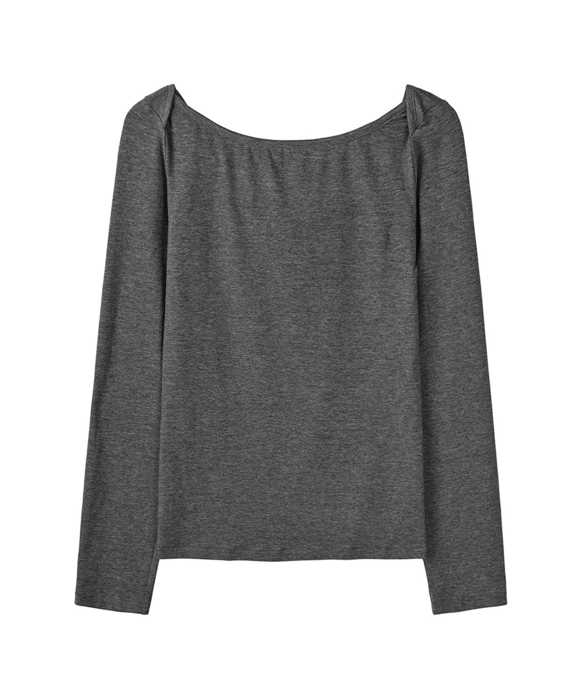 필세(PHILCE) Twist Open-Back long-sleeve, Charcoal