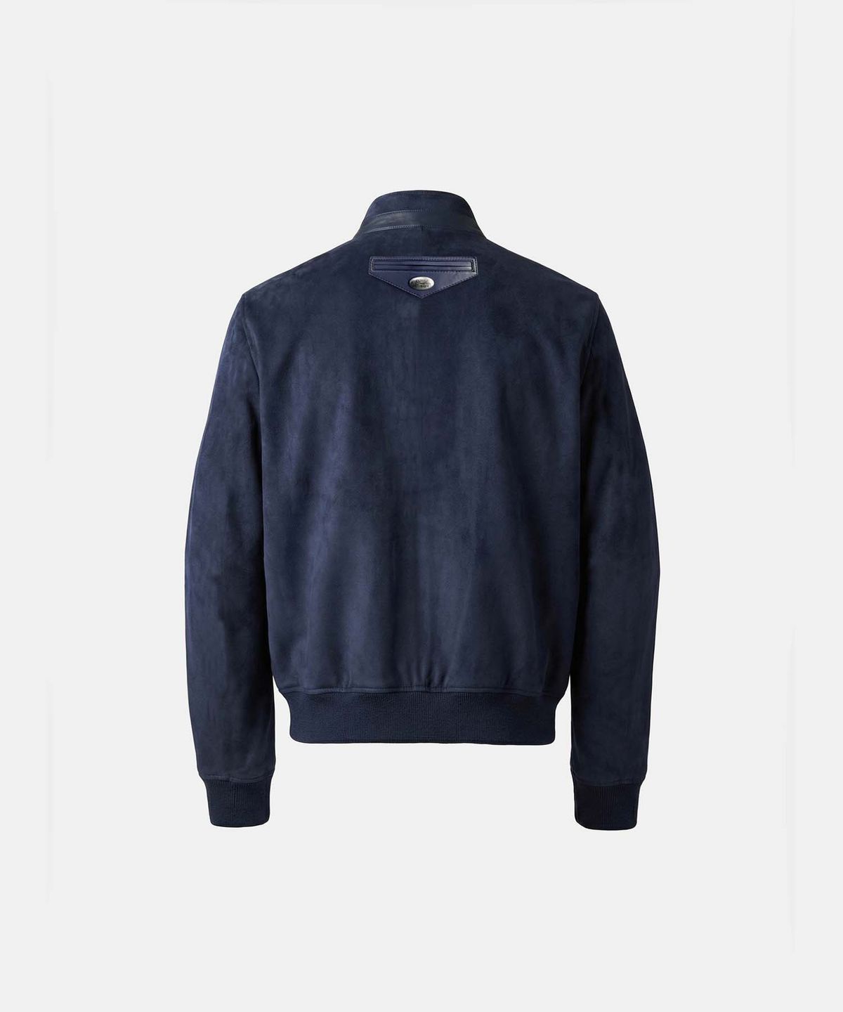 배드블러드(BADBLOOD) Arc Suede Contrast Bomber Jacket - Navy