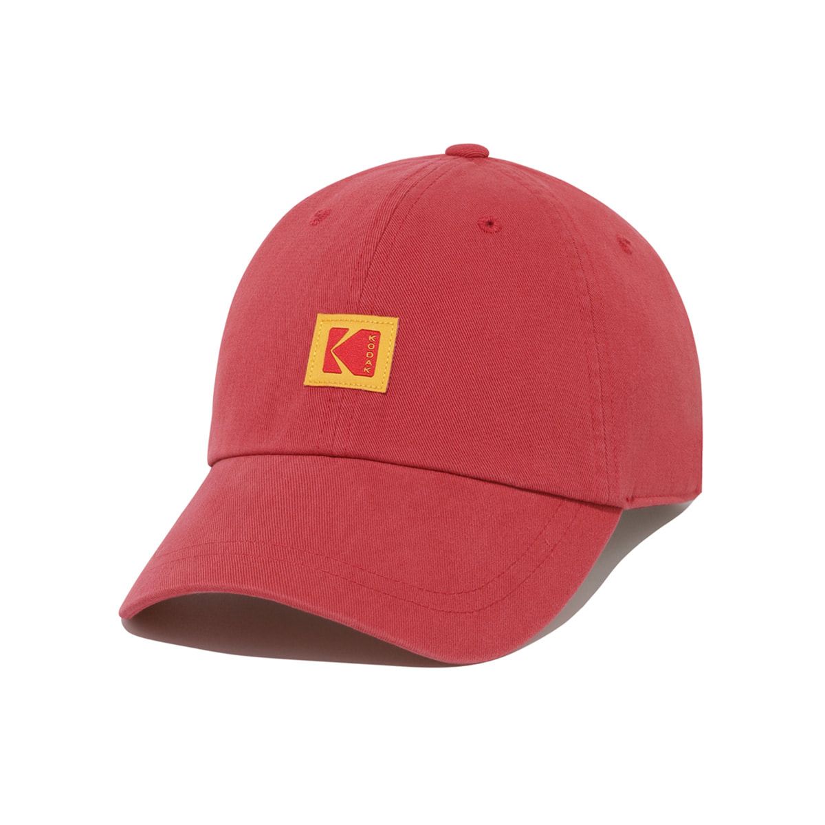 코닥(KODAK) 릴렉스핏 스퀘어로고 볼캡 RED