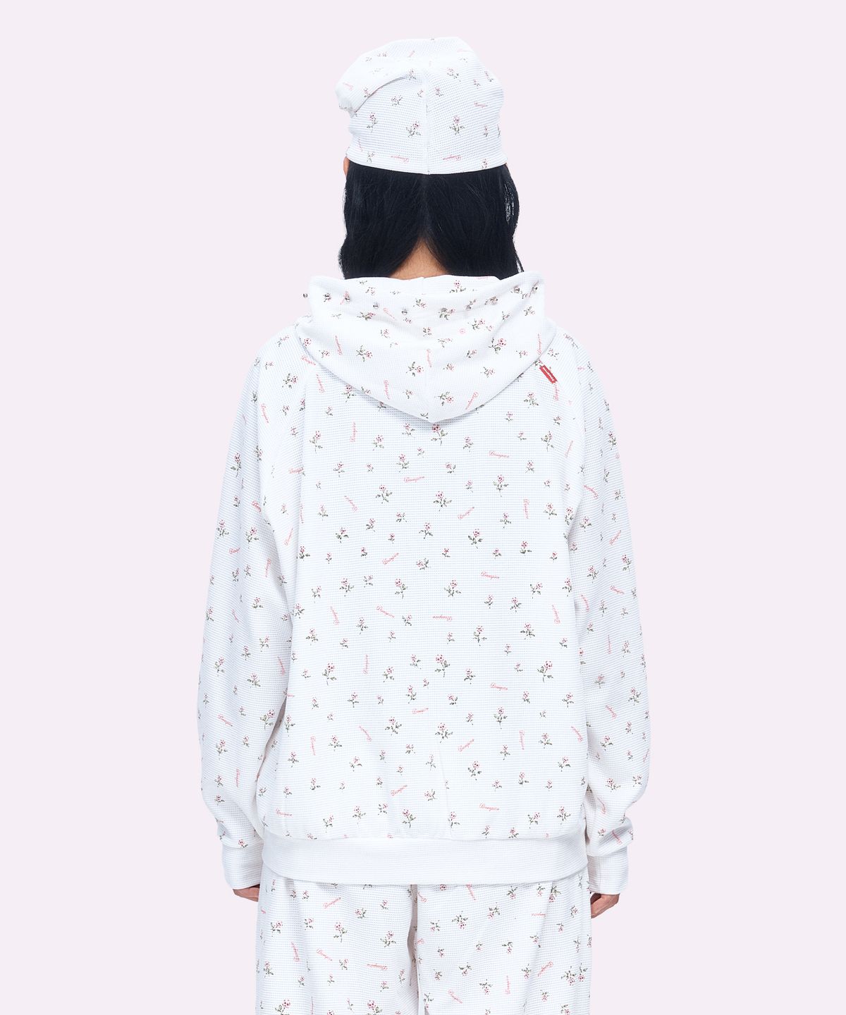 디오스피스(DAUSPICE) (DUC) Waffle Relaxed Fit Zip-up Hoodie Flower