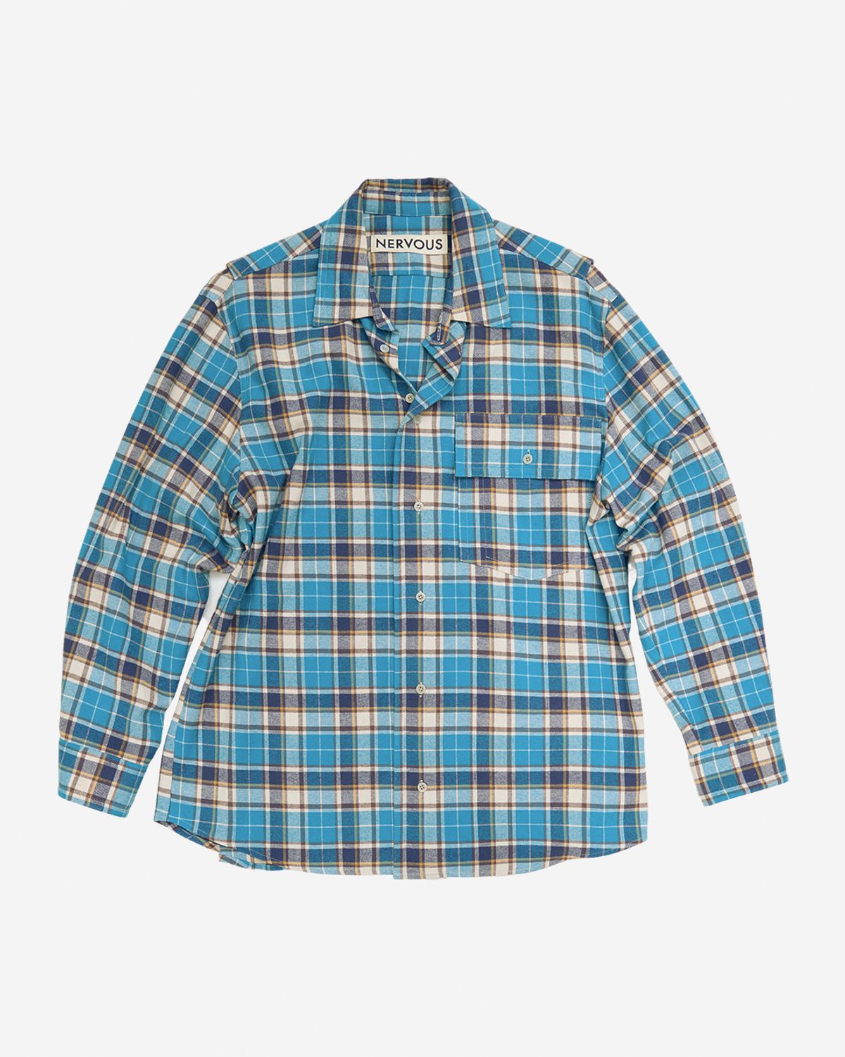 너버스(NERVOUS) SOFT CHECK SHIRT _ blue