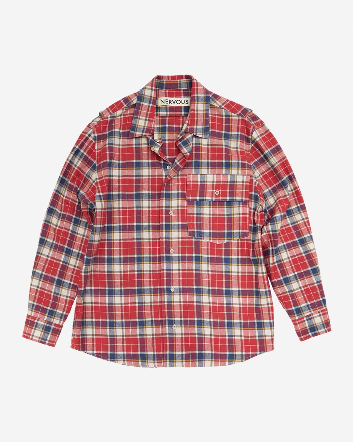 너버스(NERVOUS) SOFT CHECK SHIRT _ red