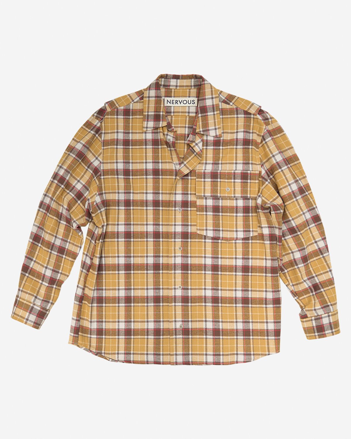 너버스(NERVOUS) SOFT CHECK SHIRT _ yellow