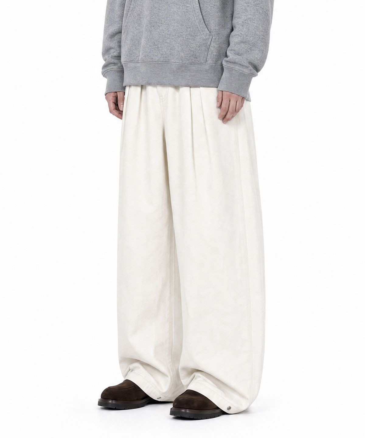 아이돈워너셀(IDWS) Twin Tuck Chino Balloon Pants White