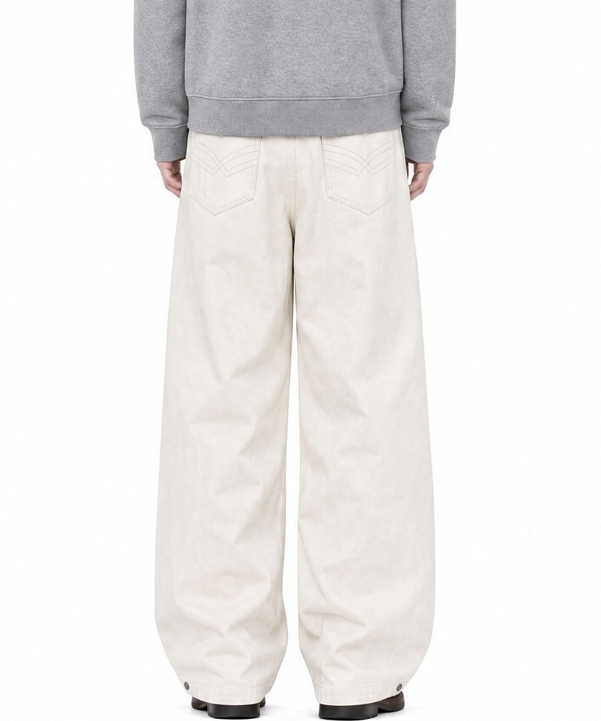 아이돈워너셀(IDWS) Twin Tuck Chino Balloon Pants White