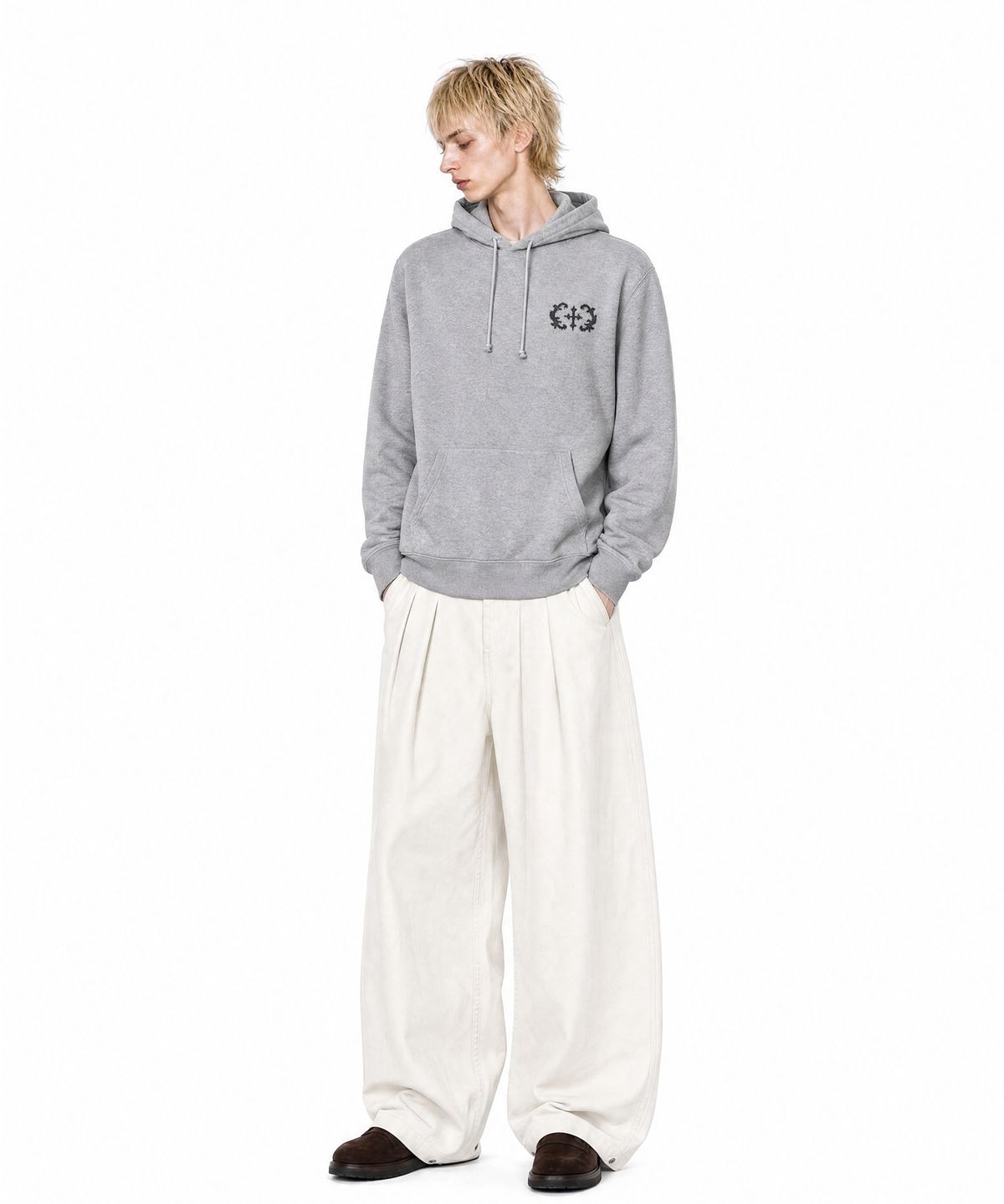 아이돈워너셀(IDWS) Twin Tuck Chino Balloon Pants White