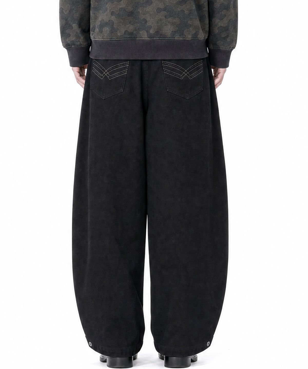 아이돈워너셀(IDWS) Twin Tuck Chino Balloon Pants Black