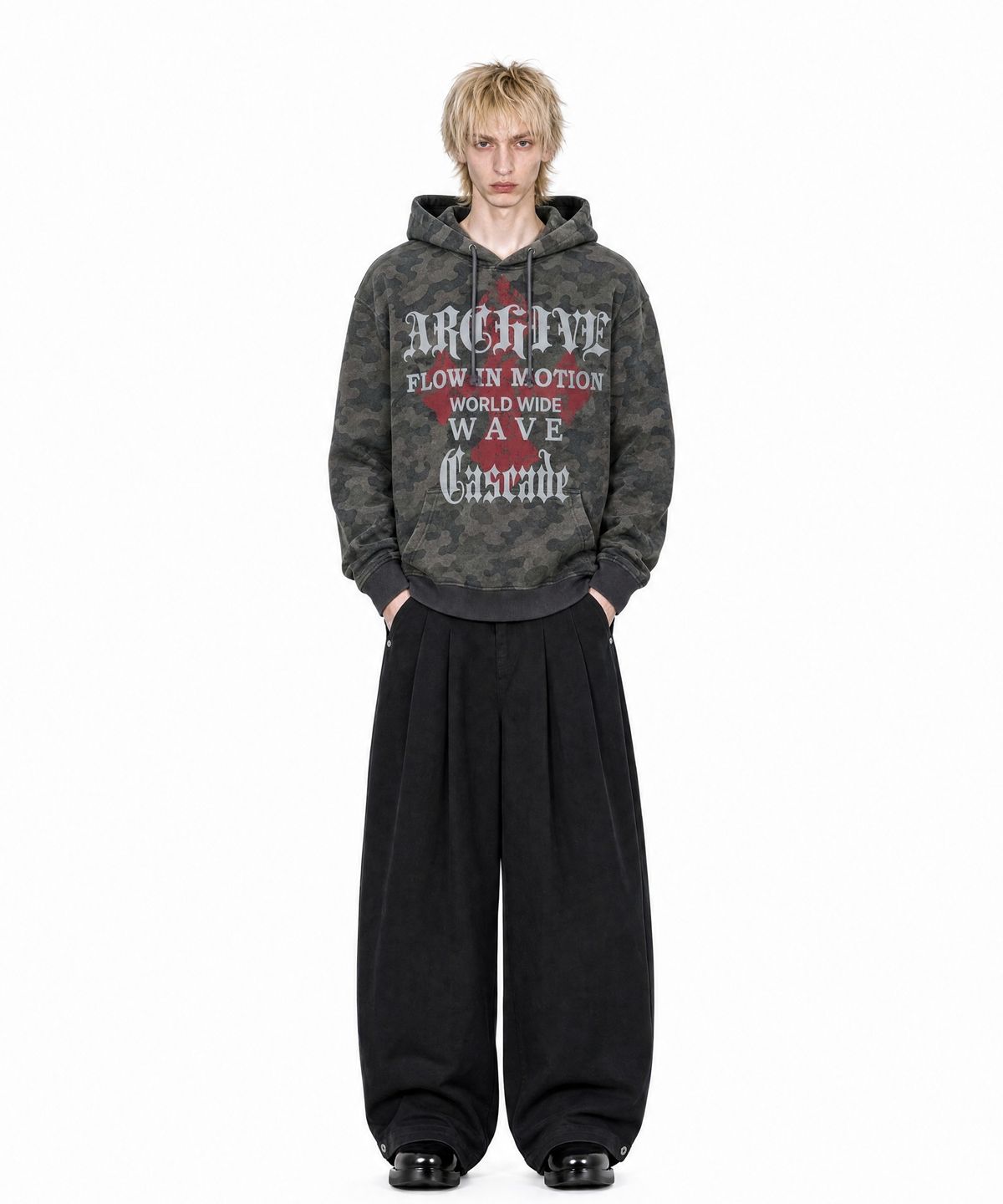 아이돈워너셀(IDWS) Twin Tuck Chino Balloon Pants Black