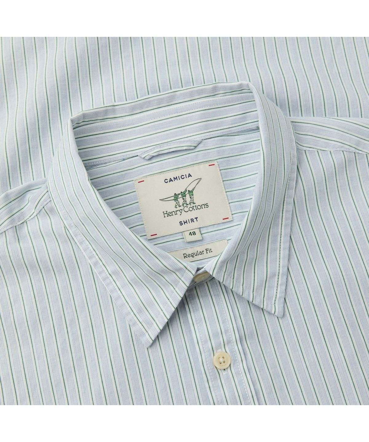 헨리코튼(HENRY COTTONS) 블루 스트라이프 셔츠 (레귤러핏) AHSAA26041BUL