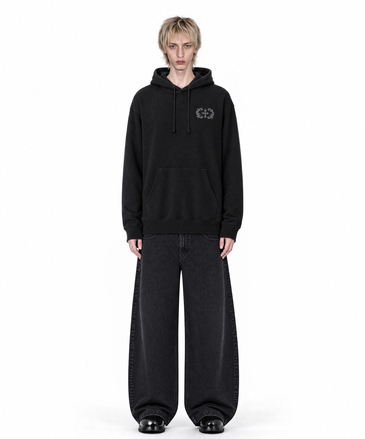 아이돈워너셀(IDWS) Crux Curved Denim Pants Black