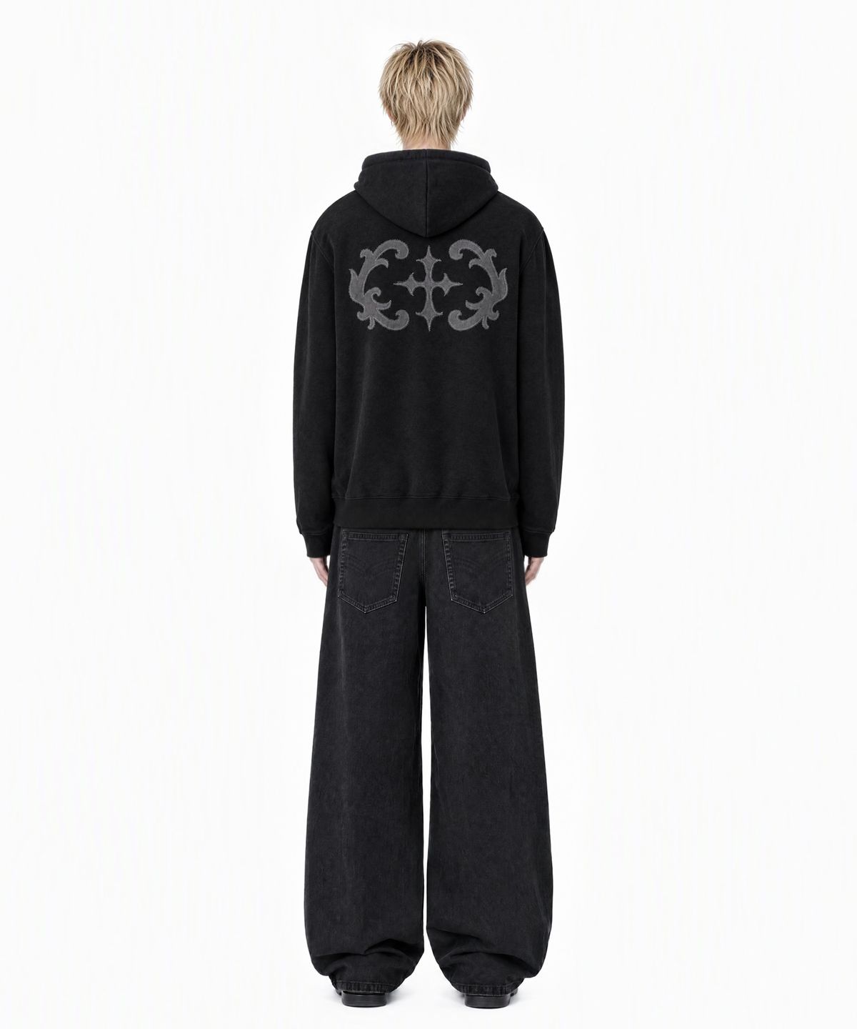 아이돈워너셀(IDWS) Crux Curved Denim Pants Black