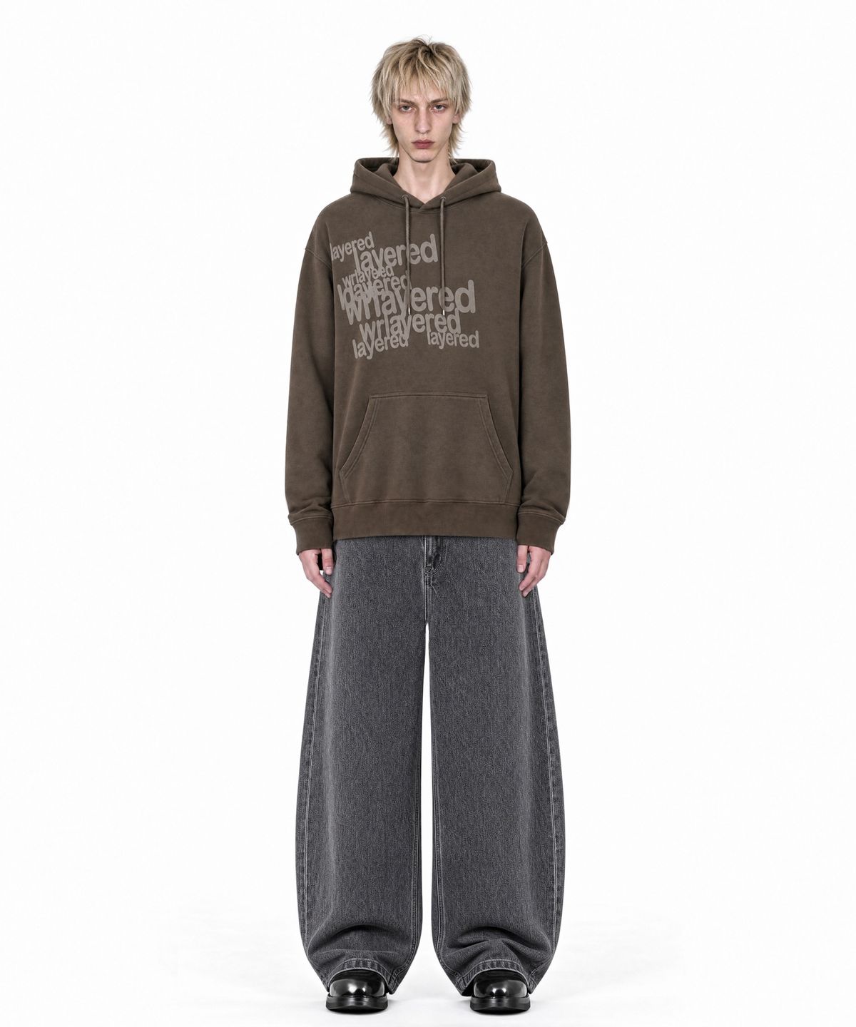 아이돈워너셀(IDWS) Crux Curved Denim Pants Gray