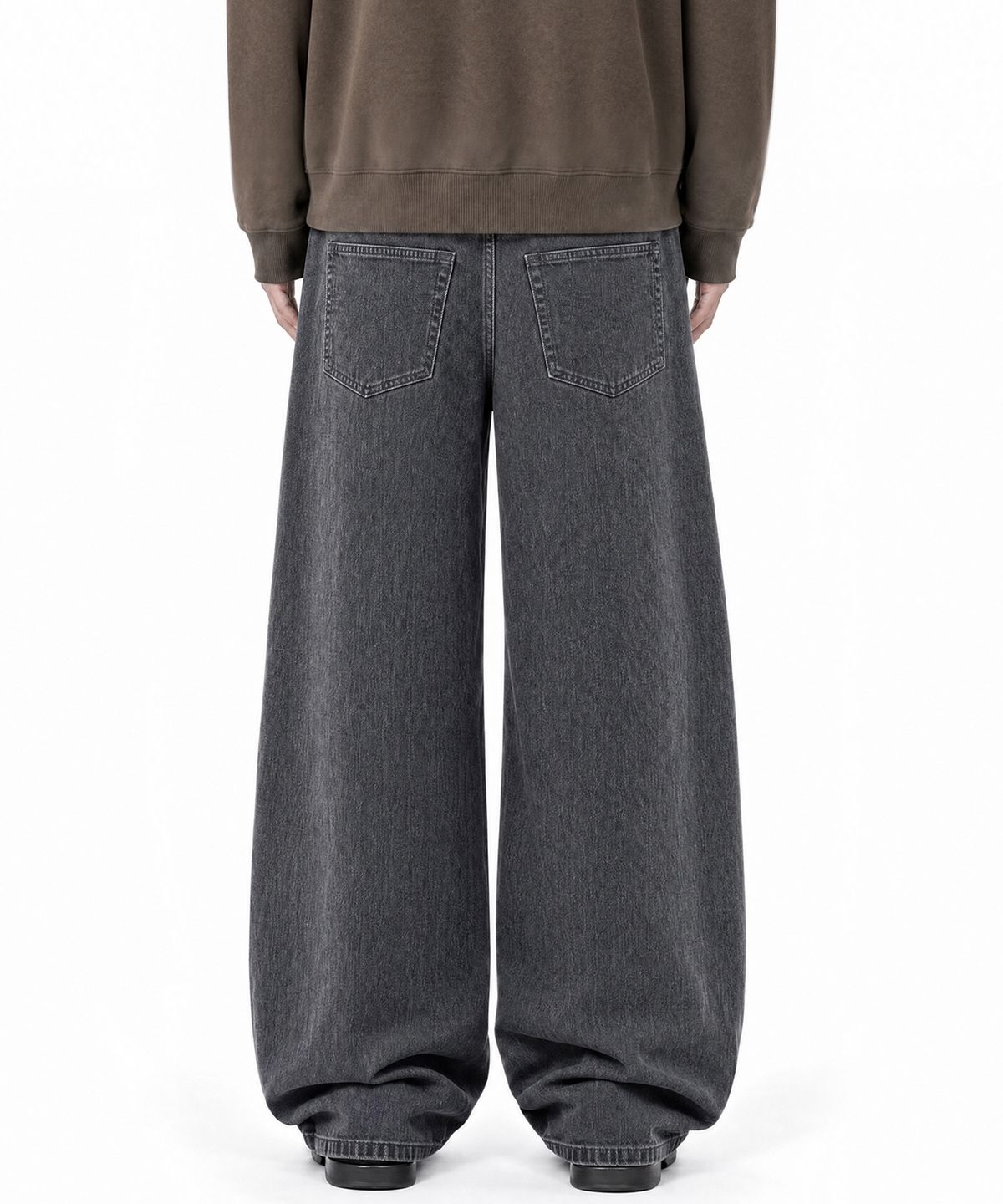아이돈워너셀(IDWS) Crux Curved Denim Pants Gray
