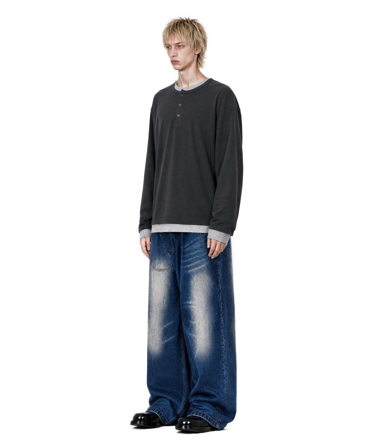 아이돈워너셀(IDWS) Hook Line Denim Pants Indigo