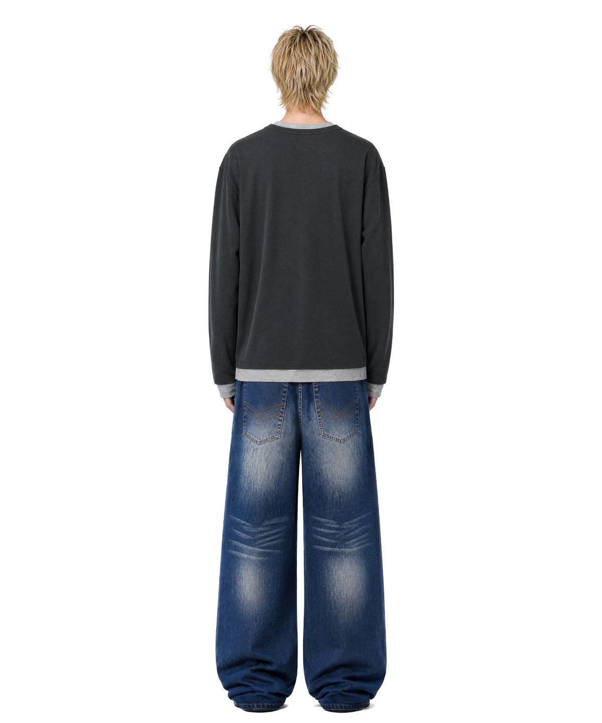 아이돈워너셀(IDWS) Hook Line Denim Pants Indigo