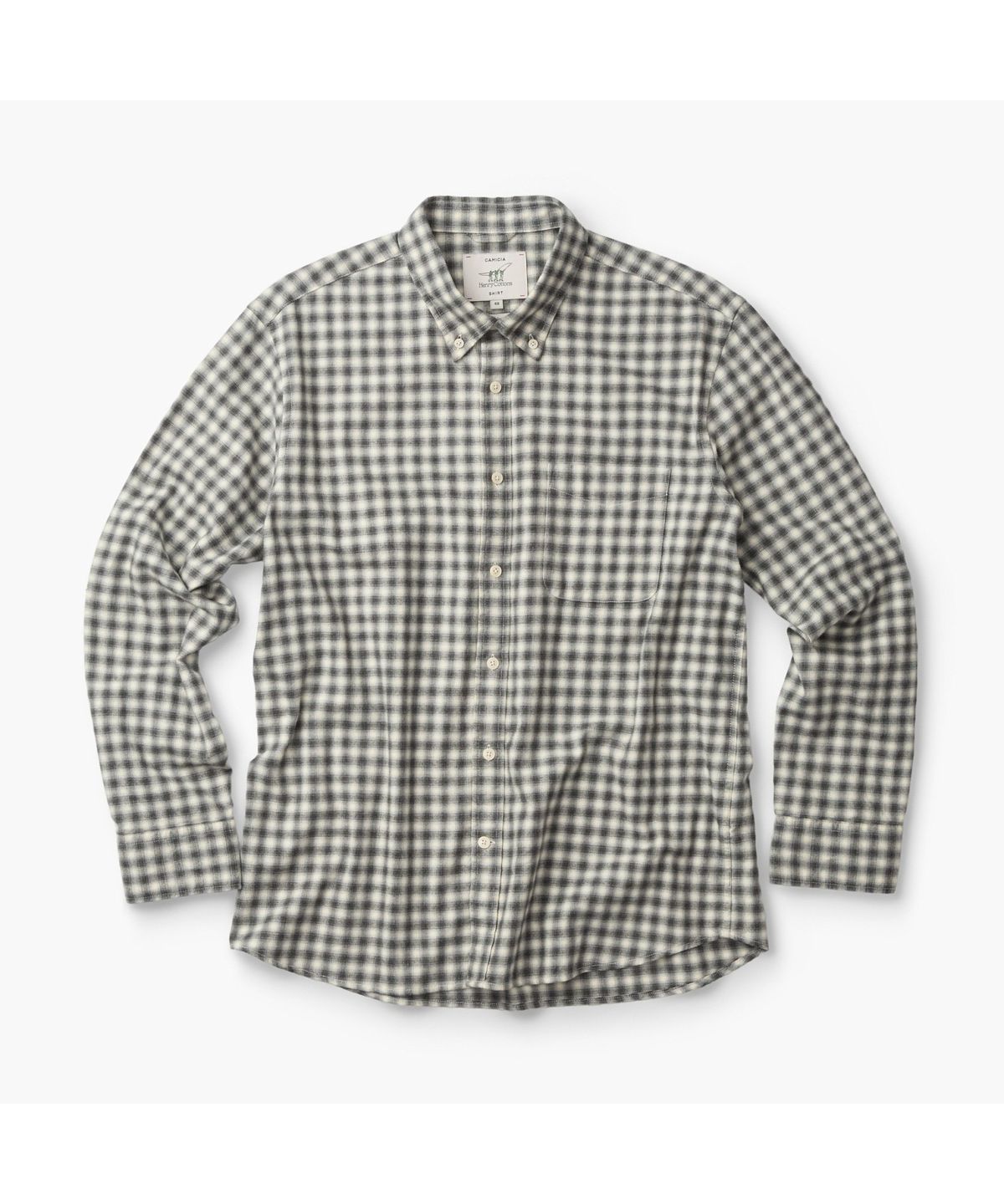 헨리코튼(HENRY COTTONS) 블랙 잔체크 셔츠 (레귤러핏) AHSAA26251IVX