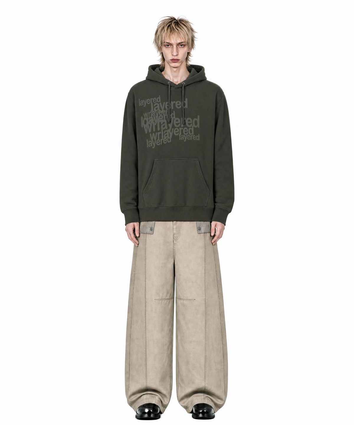 아이돈워너셀(IDWS) Origami Curved Pants Beige