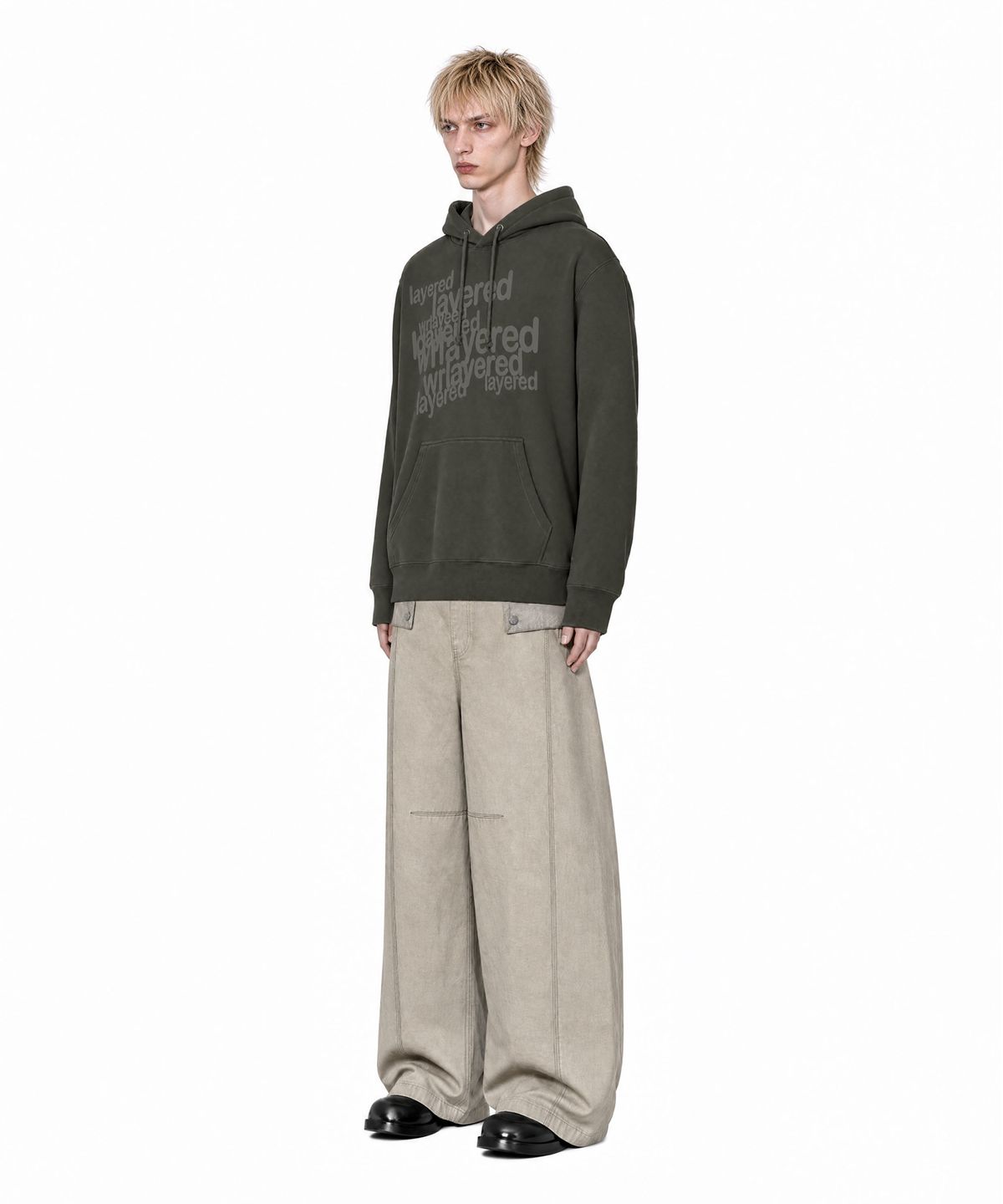 아이돈워너셀(IDWS) Origami Curved Pants Beige