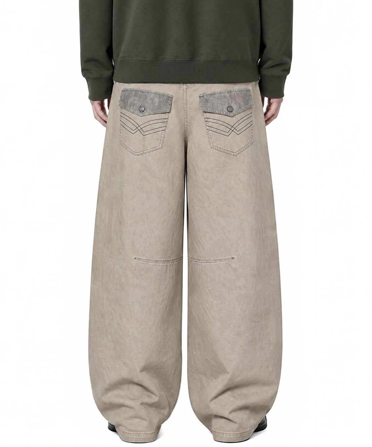 아이돈워너셀(IDWS) Origami Curved Pants Beige