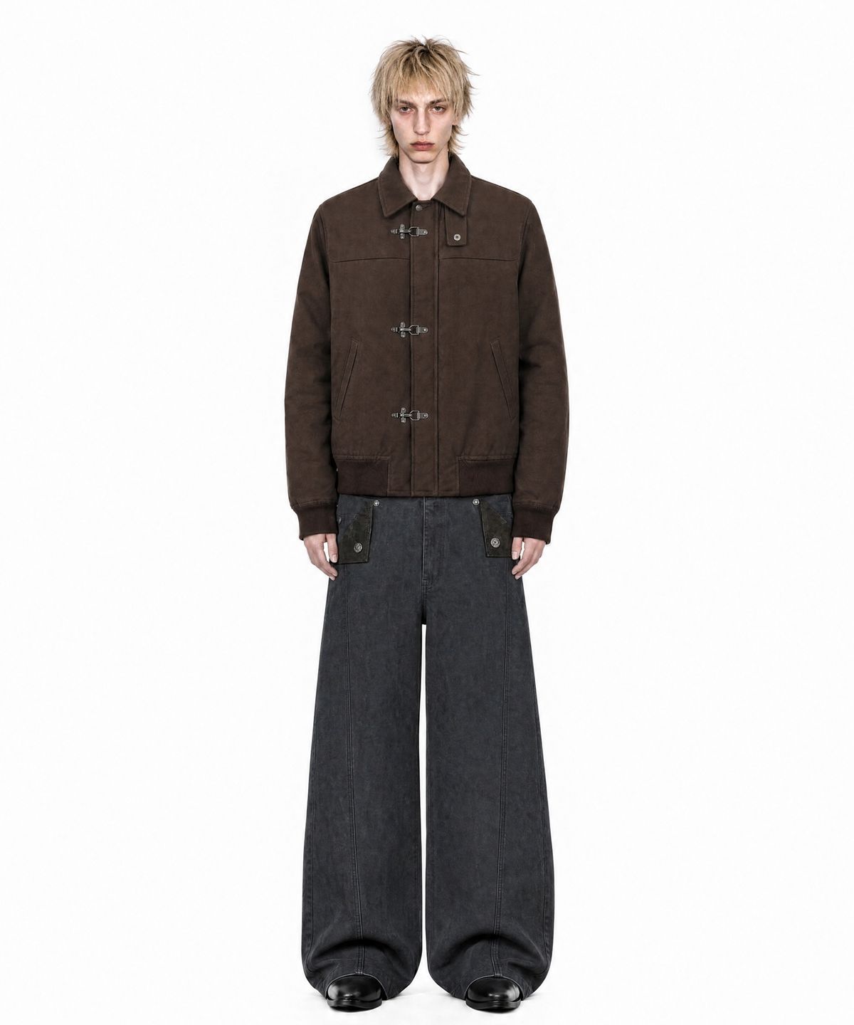 아이돈워너셀(IDWS) Origami Curved Pants Black