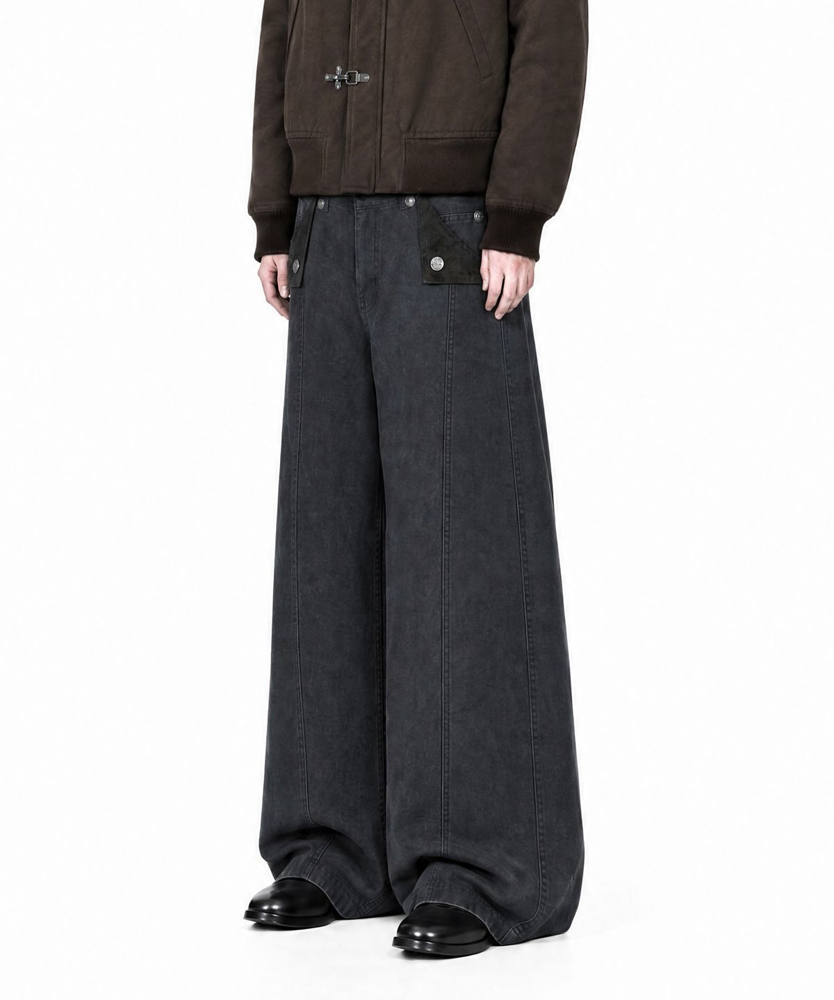 아이돈워너셀(IDWS) Origami Curved Pants Black