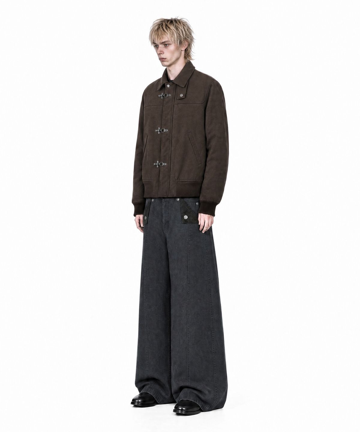 아이돈워너셀(IDWS) Origami Curved Pants Black