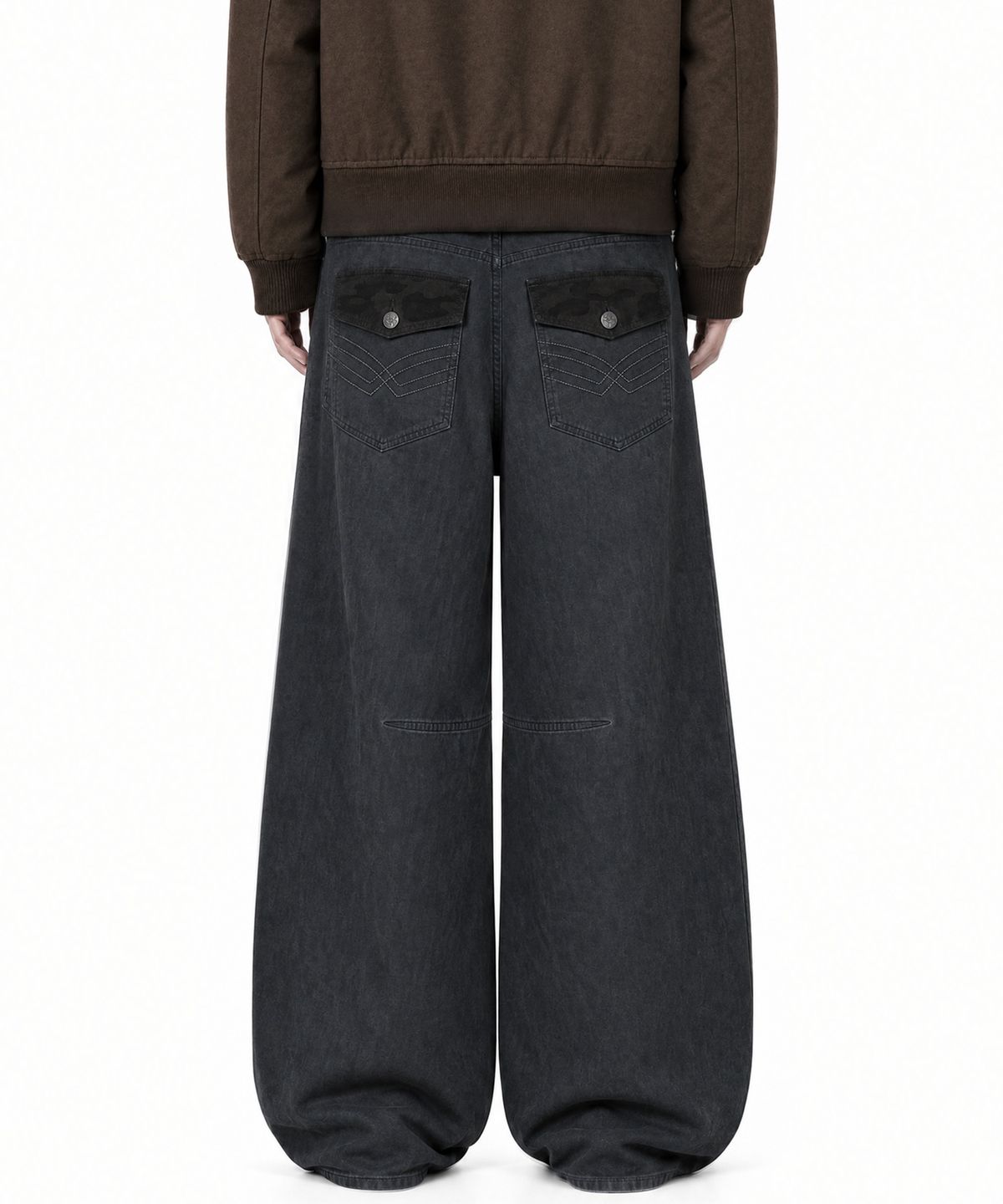 아이돈워너셀(IDWS) Origami Curved Pants Black