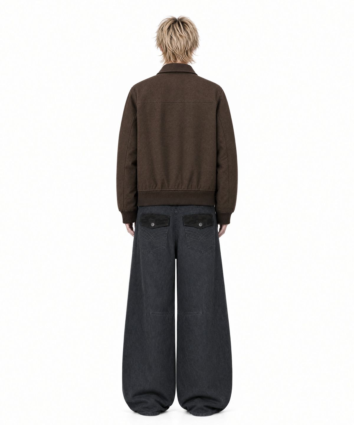 아이돈워너셀(IDWS) Origami Curved Pants Black