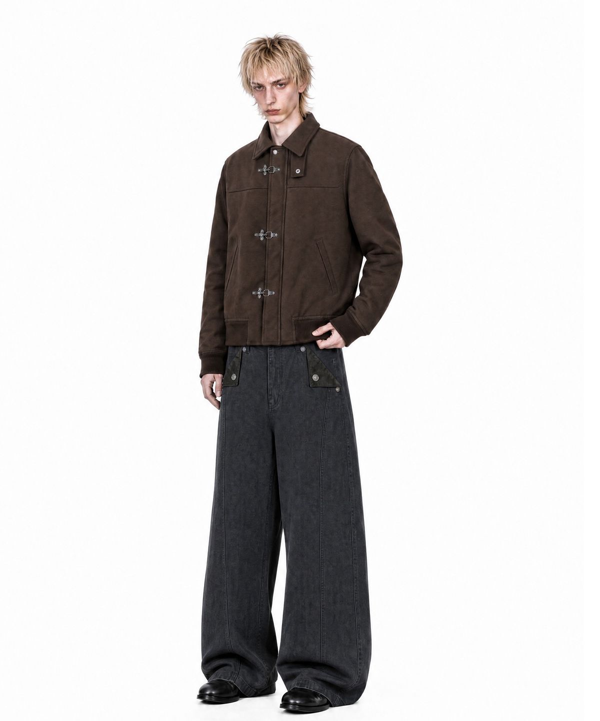 아이돈워너셀(IDWS) Origami Curved Pants Black