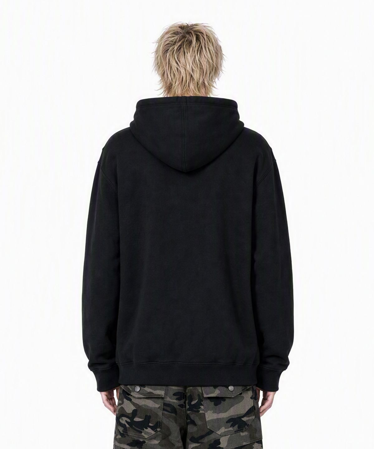 아이돈워너셀(IDWS) Wave Cross Hoodie Black