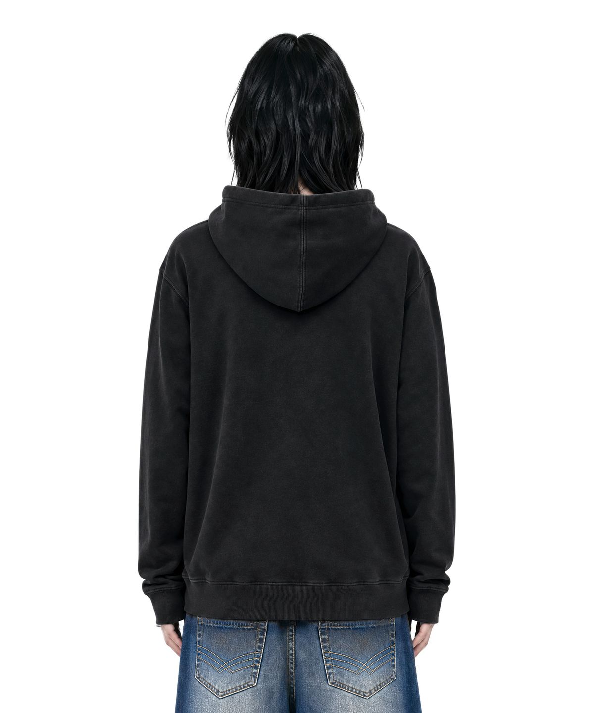 아이돈워너셀(IDWS) Wave Cross Hoodie Black