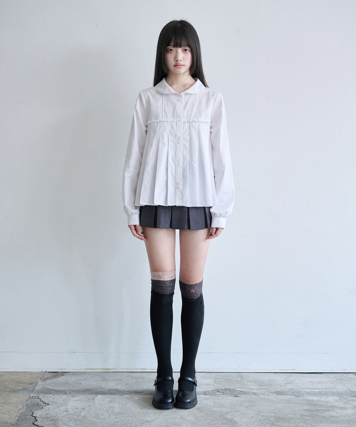 레이즈미야(REISE MIYA) 카린 리본 블라우스 [WHITE]