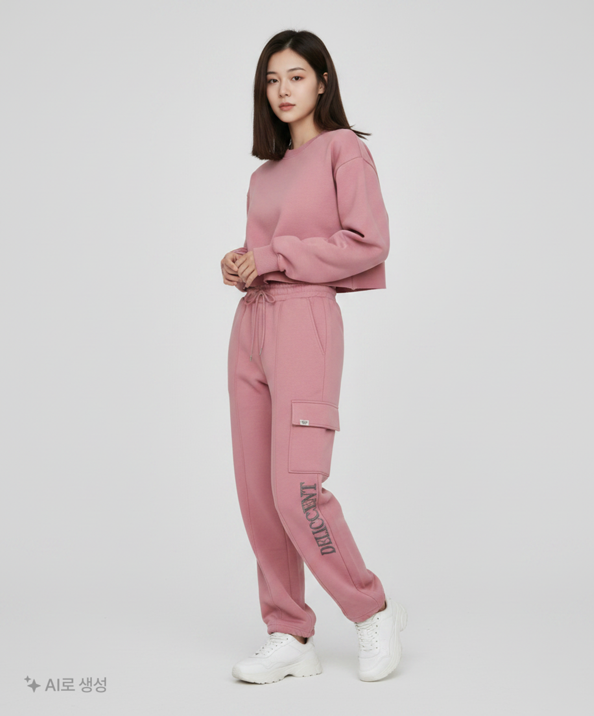 델리센트(DELICCENT) 기모 카고 팬츠 [LIGHT PINK] FREE