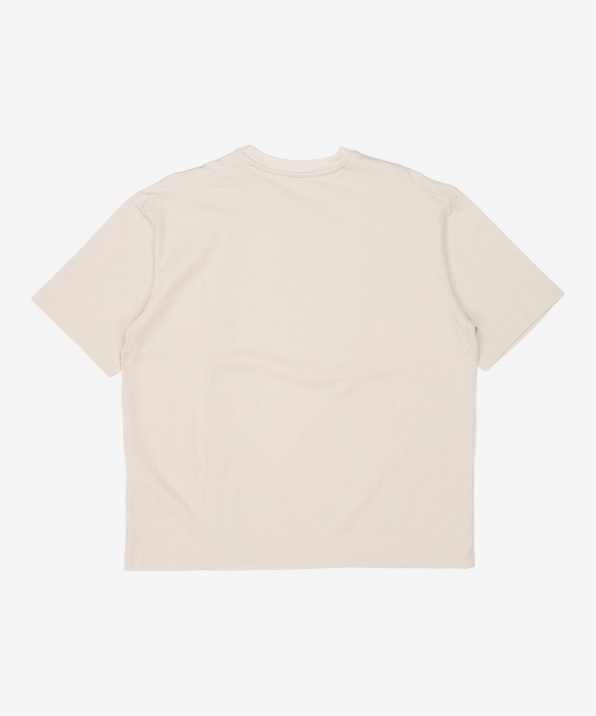 넌블랭크(NONBLANK) 라운드 컷 하프 슬리브 티셔츠_LIGHT BONE XL