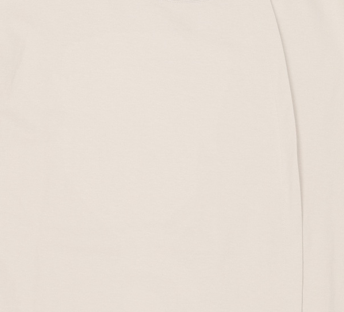 넌블랭크(NONBLANK) 라운드 컷 하프 슬리브 티셔츠_LIGHT BONE XL