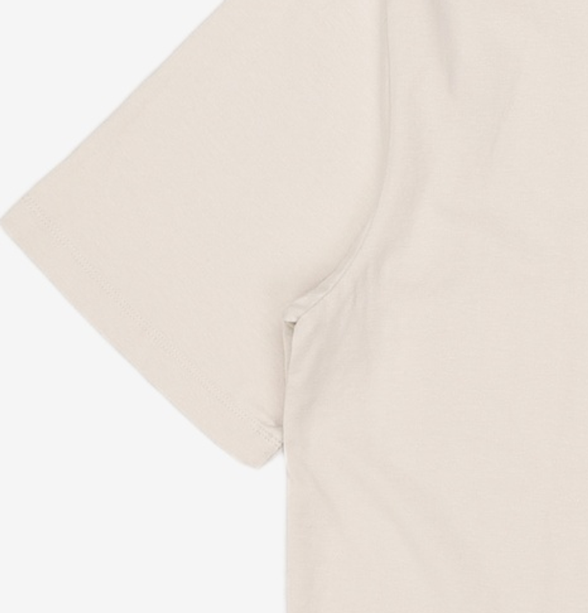 넌블랭크(NONBLANK) 라운드 컷 하프 슬리브 티셔츠_LIGHT BONE XL