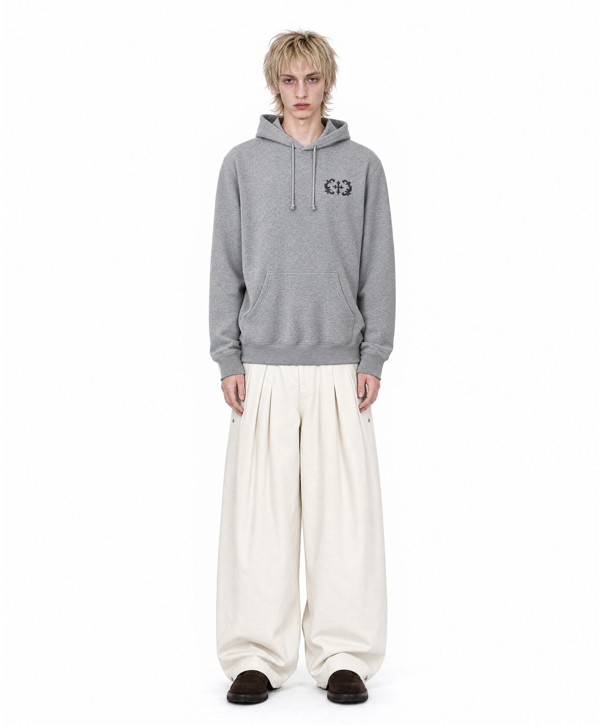 아이돈워너셀(IDWS) Stem Patch Hoodie Gray