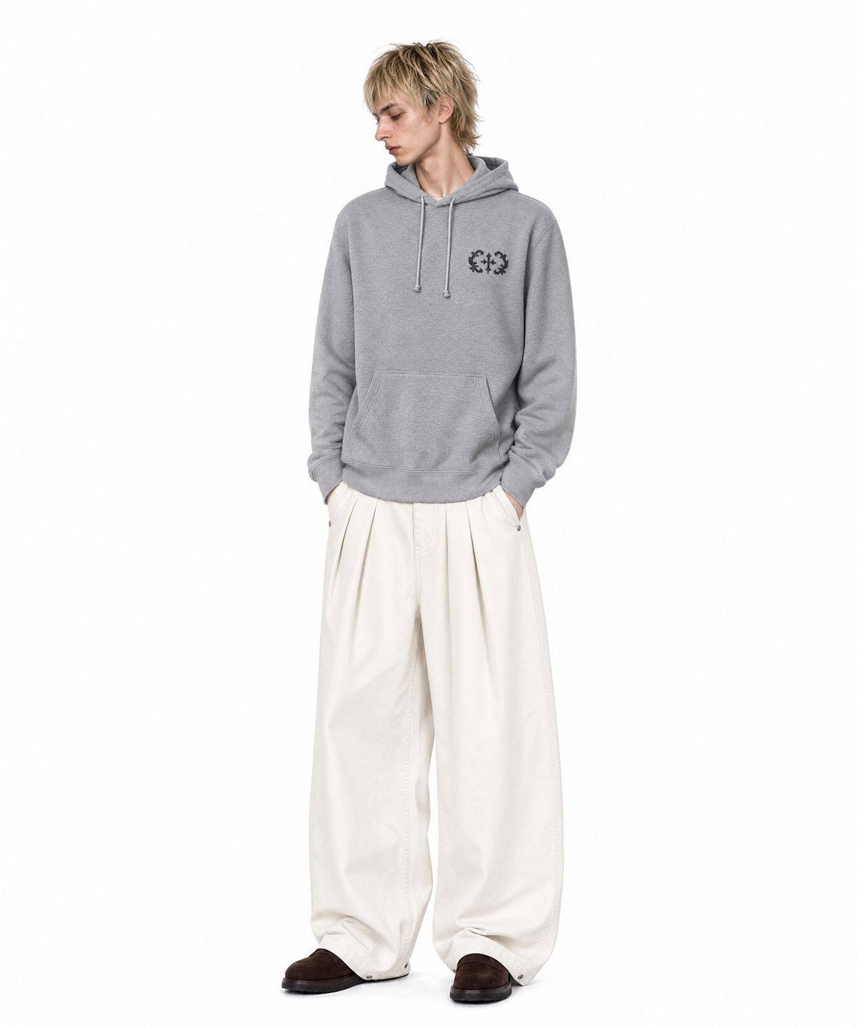 아이돈워너셀(IDWS) Stem Patch Hoodie Gray