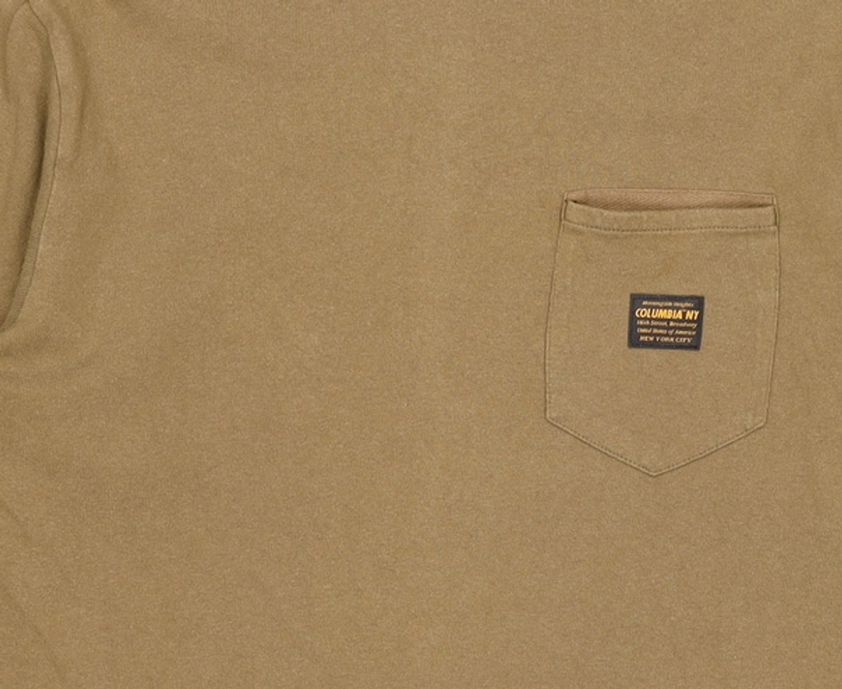 컬럼비아 유니버시티(COLUMBIA UNIVERSITY) M-LABEL POCKET L/S T-SHIRTS 카키브라운 L