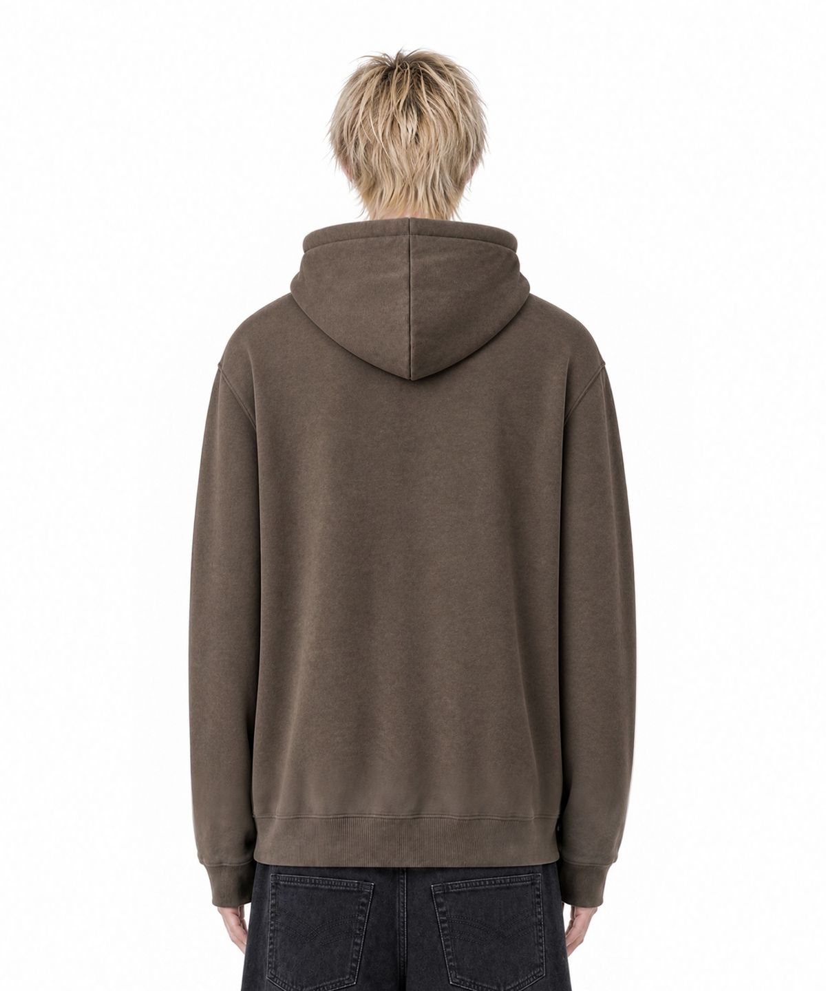 아이돈워너셀(IDWS) Many Layer Hoodie Brown