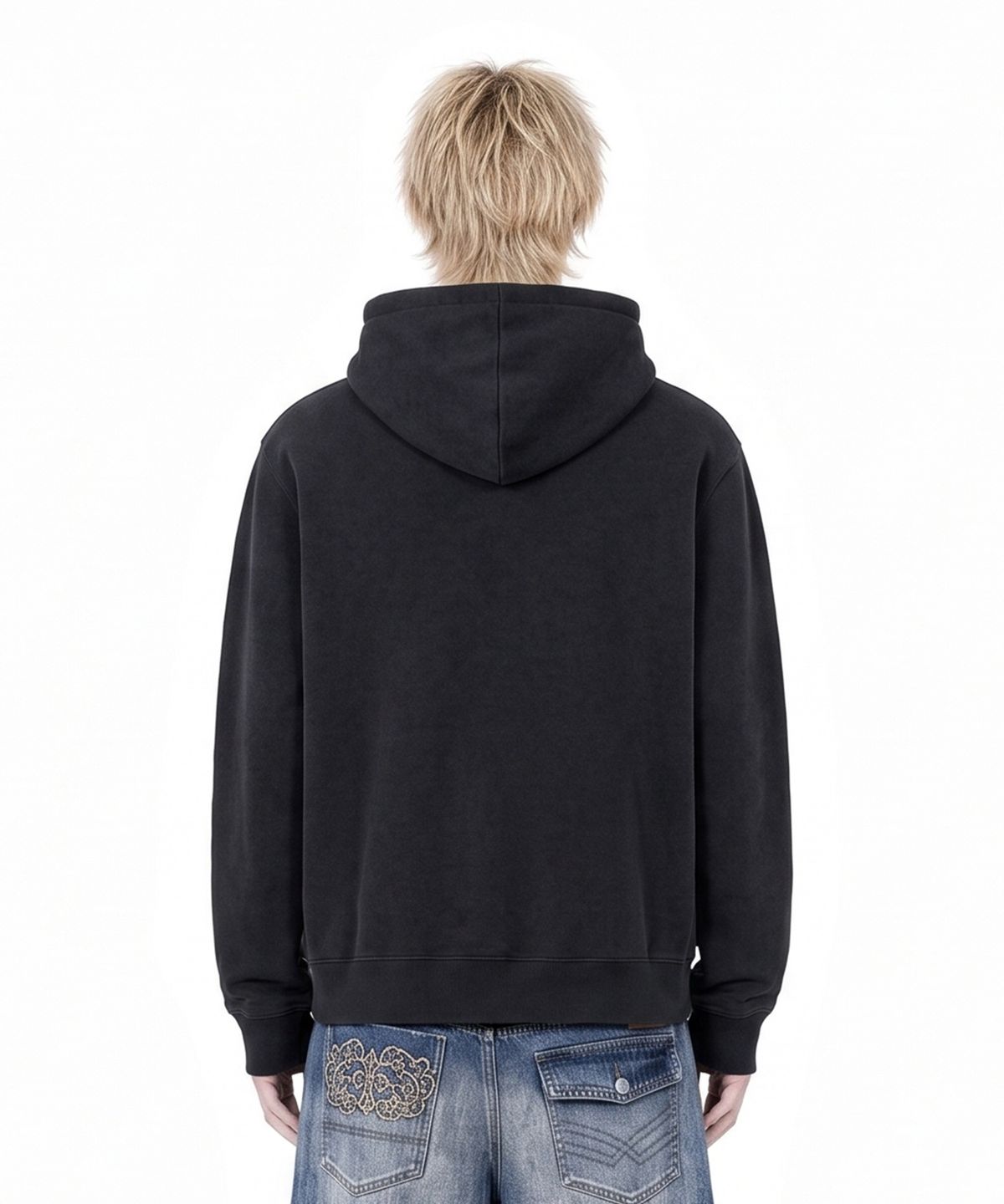 아이돈워너셀(IDWS) Many Layer Hoodie Black