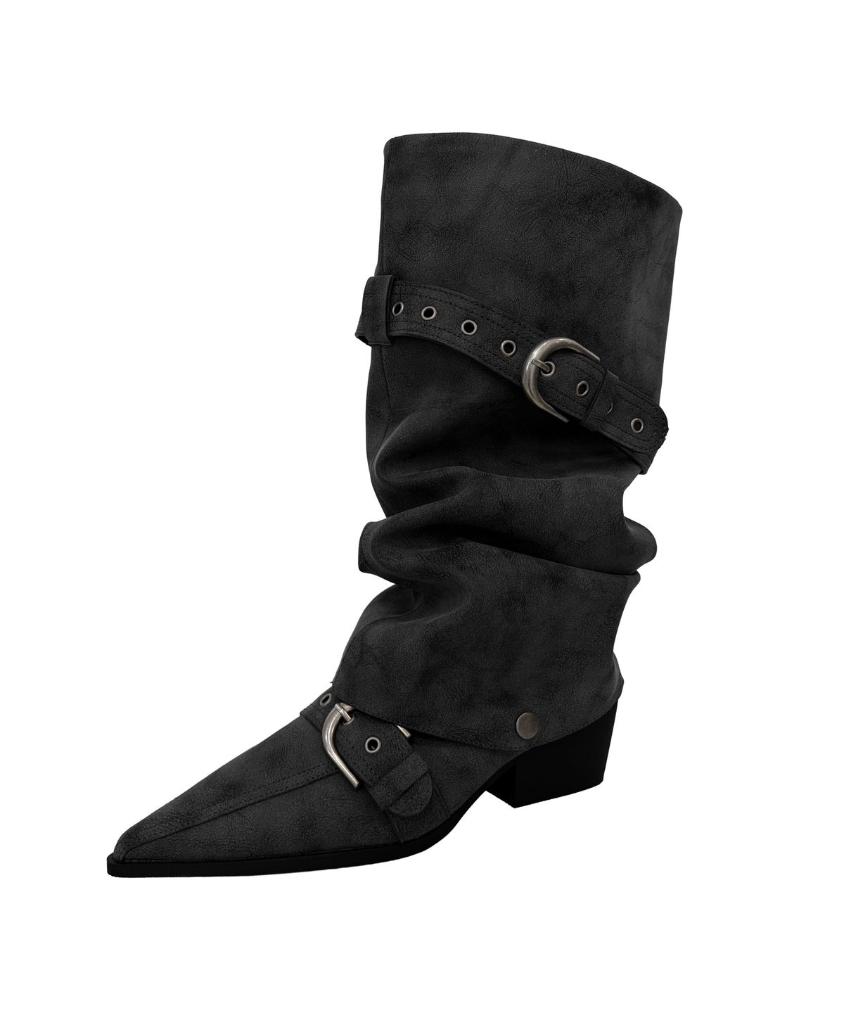 파시온(PASION) 링클 투웨이 스틸레토 부츠_블랙  Wrinkled 2Way Stiletto Boots_Black